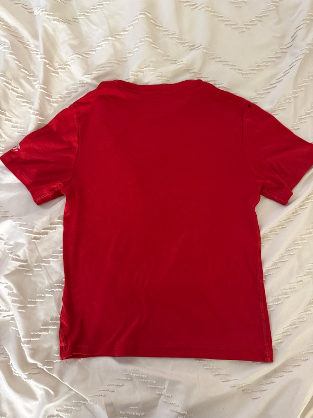 Champion Red Short Sleeve Tee with Orange Graphic - Picture 4 of 5